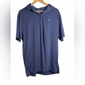 Men's Rhonack Performance  Blue Polo Shirt XL